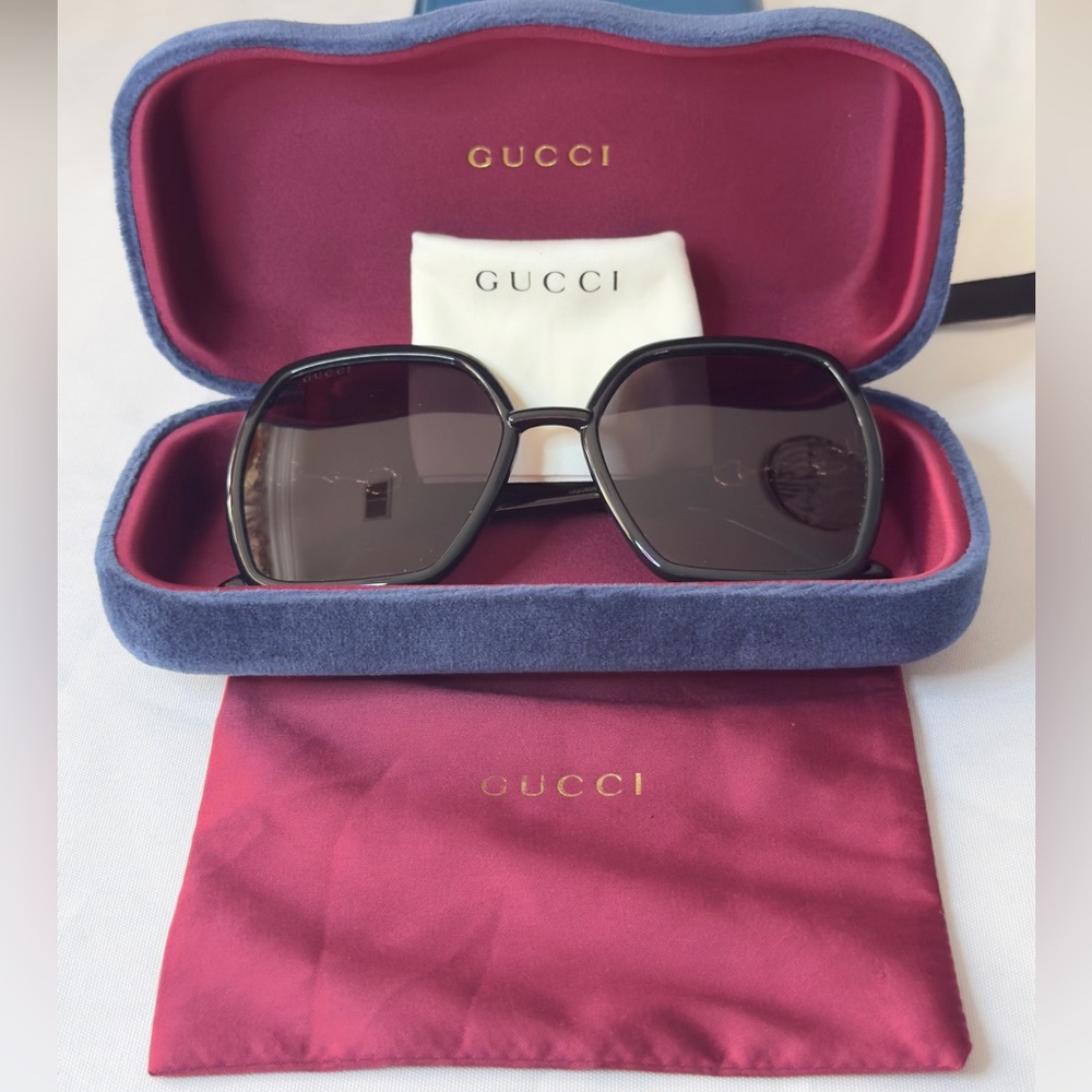 GUCCI Horsebit Style Square Sunglasses | Black | GG0890S 001 | Made in Italy